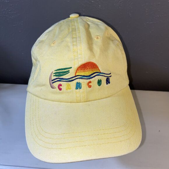 Yellow Cancun Hat Cap Adjustable - Picture 3 of 6